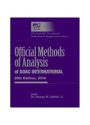 Official Methods of Analysis of AOAC INTERNATIONAL, 20th Edition (2016)